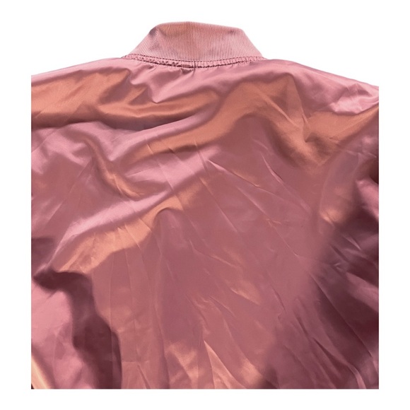Fabletics Eva Bomber Jacket Sizw Small. Women's Satiny Pink Jacket - Picture 4 of 6